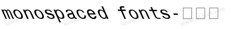 monospaced fonts字体转换